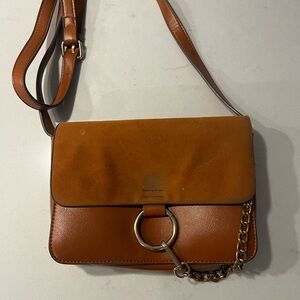 Goodnight Macaroon Tan Leather Crossbody Bag